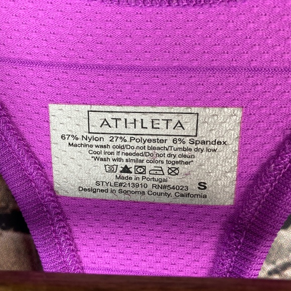 Athleta Purple Stripe Racerback Tank - Picture 6 of 7